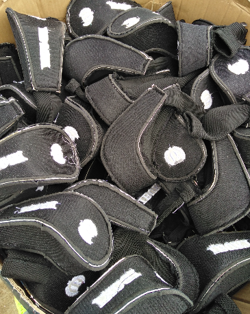 Finland half finished golf wood headcover is producing.png